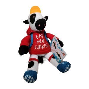 Chik-Fil-A Cow 9" Plush Summer Traveller Hiker Red Hoodie "Eat Mor Chikin" 2023